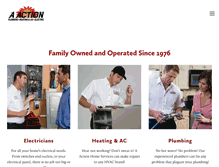 Tablet Screenshot of aactionhomeservices.com